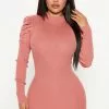 Fashion Nova I Want More Sweater Mini Dress - Mauve