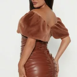 Fashion Nova Verdana Faux Leather Mini Dress - Cognac 7 Fashion Nova Verdana Faux Leather Mini Dress - Cognac -Fashion Nova Dresses Shop 09 08 22Studio4 SN DJ 15 01 25 52 LD7392BFN Cognac 12825 JB