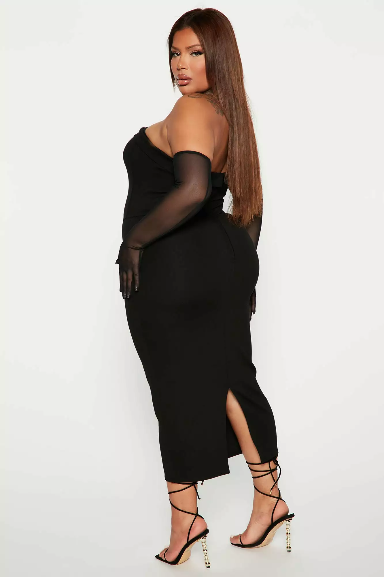 Fashion Nova Fashion Strut Midi Dress Set - Black 8 Fashion Nova Fashion Strut Midi Dress Set - Black - Image 6