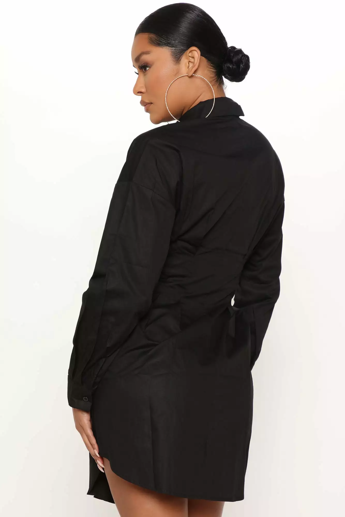 Fashion Nova Estella Shirt Dress - Black 5 Fashion Nova Estella Shirt Dress - Black - Image 3