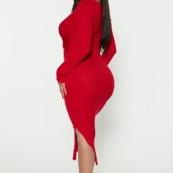 Fashion Nova Cut It Midi Dress - Red -Fashion Nova Dresses Shop 09 09 22Studio4 CE DJ 13 38 40 42 J3H0285S Red 13499 SG