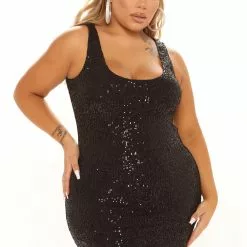 Fashion Nova Tall Family Affair Sequin Mini Dress - Black -Fashion Nova Dresses Shop 09 10 21Studio1 SN RL 15 47 26 70 TFD40097 Black 3464 PLUS KL