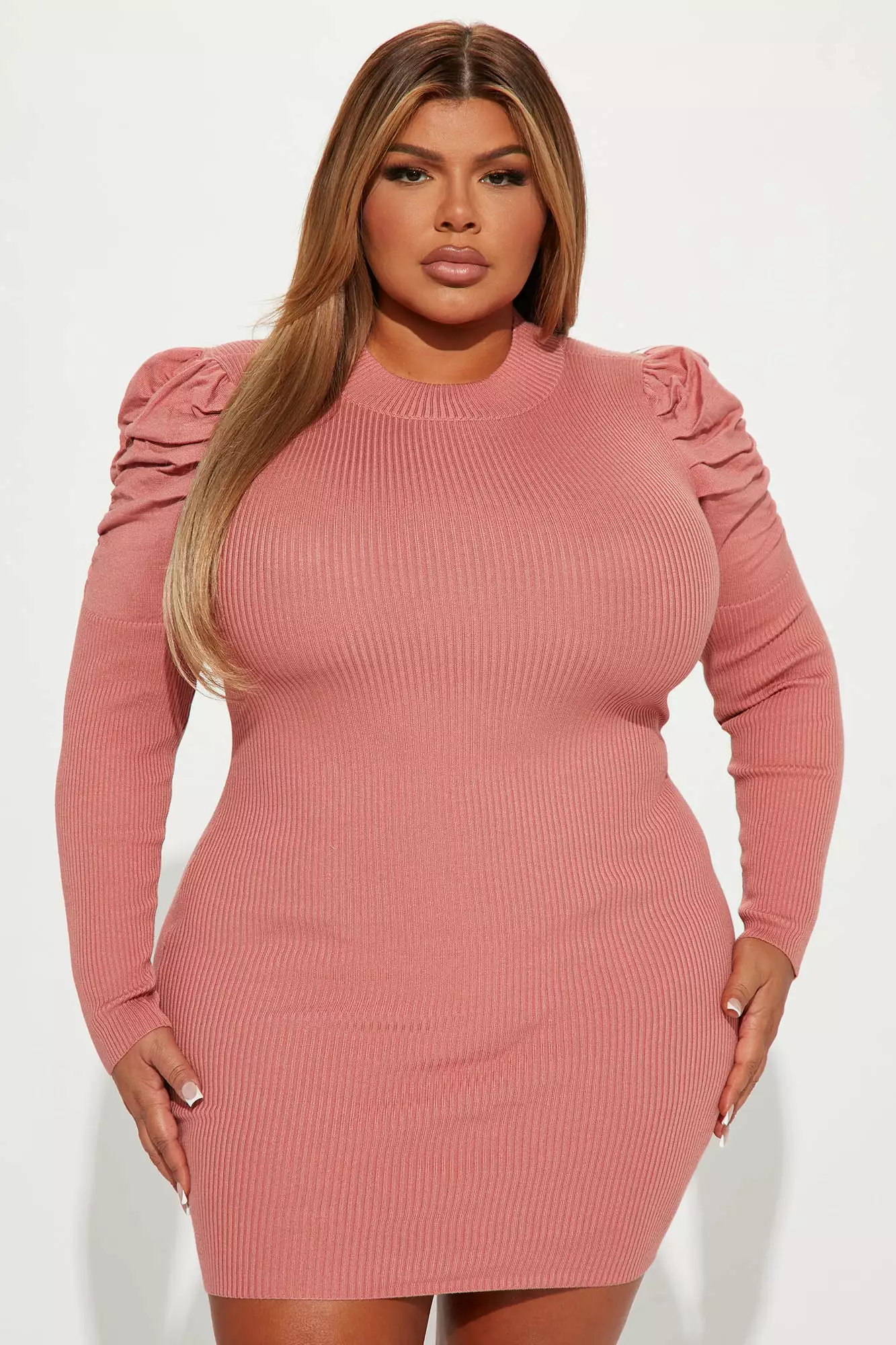 Fashion Nova I Want More Sweater Mini Dress - Mauve 6 Fashion Nova I Want More Sweater Mini Dress - Mauve - Image 4