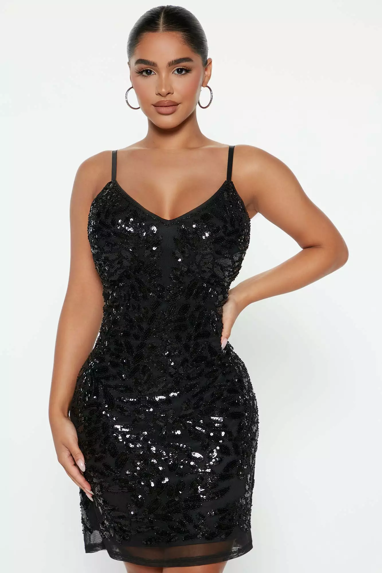 Fashion Nova Venissa Sequin Mini Dress - Black 3 Fashion Nova Venissa Sequin Mini Dress - Black