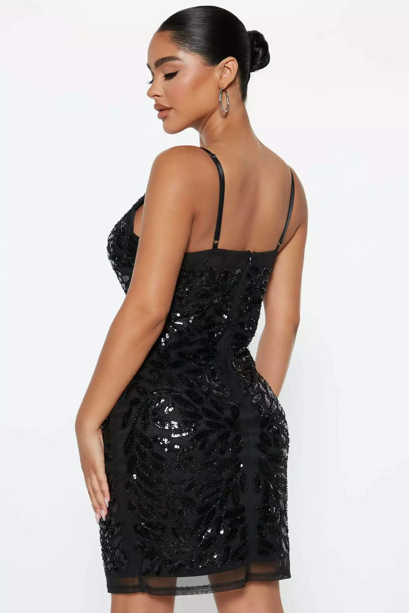 Fashion Nova Venissa Sequin Mini Dress - Black 5 Fashion Nova Venissa Sequin Mini Dress - Black - Image 3