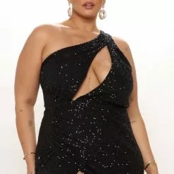 Fashion Nova Dressed To Impress Sequin Maxi Dress - Black -Fashion Nova Dresses Shop 09 13 21Studio3 RT TB 10 04 25 8 C2418D Black 5174 PLUS MH