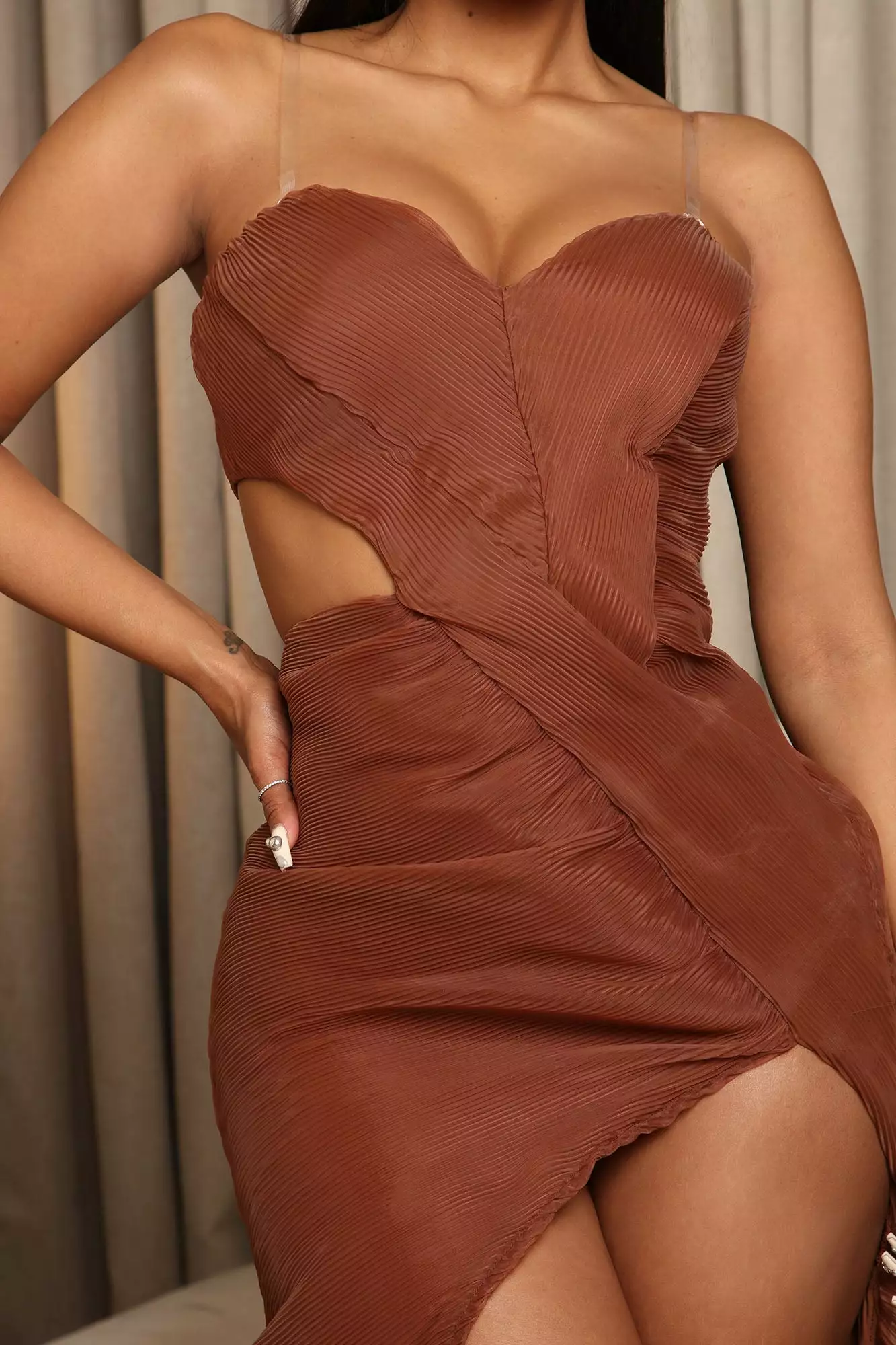 Fashion Nova Gizelle Organza Gown - Brown 5 Fashion Nova Gizelle Organza Gown - Brown - Image 3
