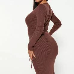 Fashion Nova Paris In The Rain Sweater Midi Dress - Chocolate -Fashion Nova Dresses Shop 09 13 22Studio3 ME IM 13 33 53 36 RDAE6420FN Chocolate 3337 EH