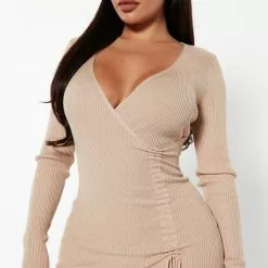 Fashion Nova Paris In The Rain Sweater Midi Dress - Taupe -Fashion Nova Dresses Shop 09 13 22Studio3 ME IM 14 52 00 49 RDAE6420FN Taupe 3506 EH