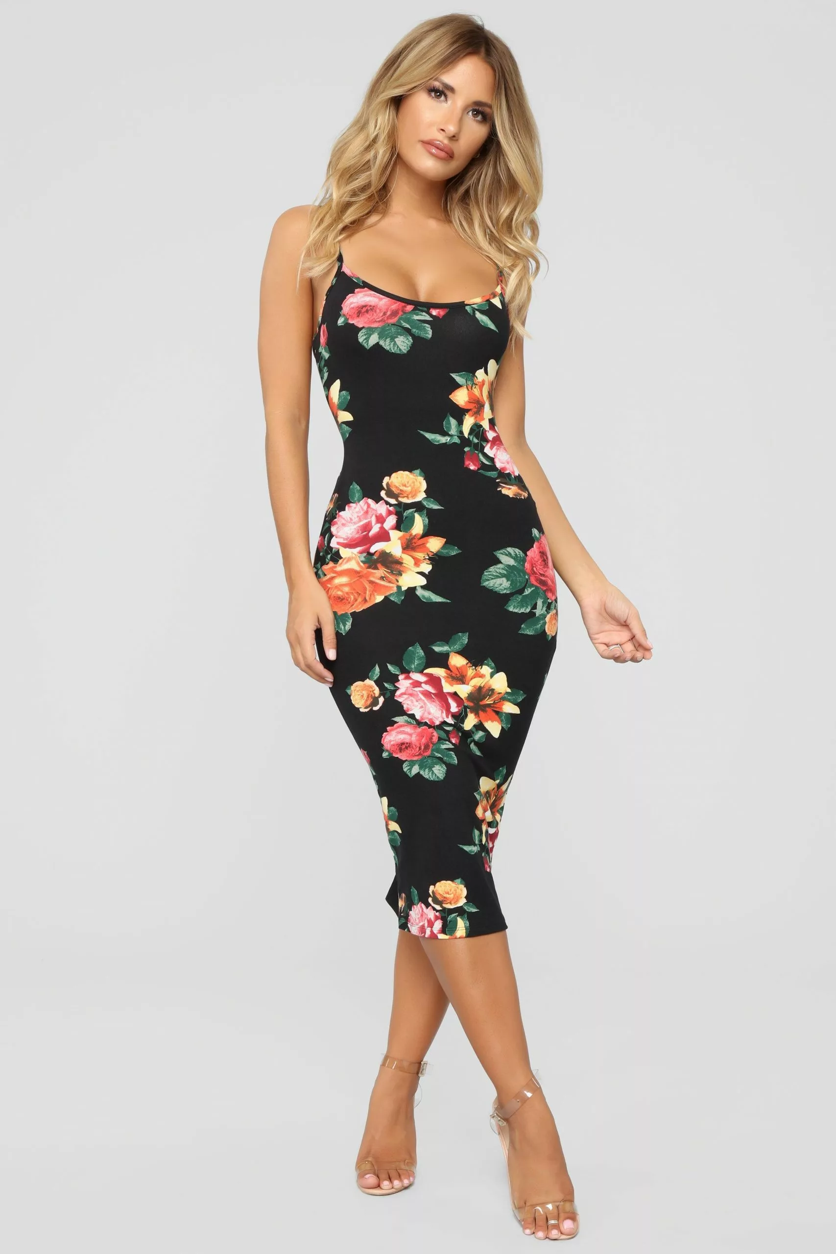 Fashion Nova Body Moves Midi Dress - Black Floral 3 Fashion Nova Body Moves Midi Dress - Black Floral