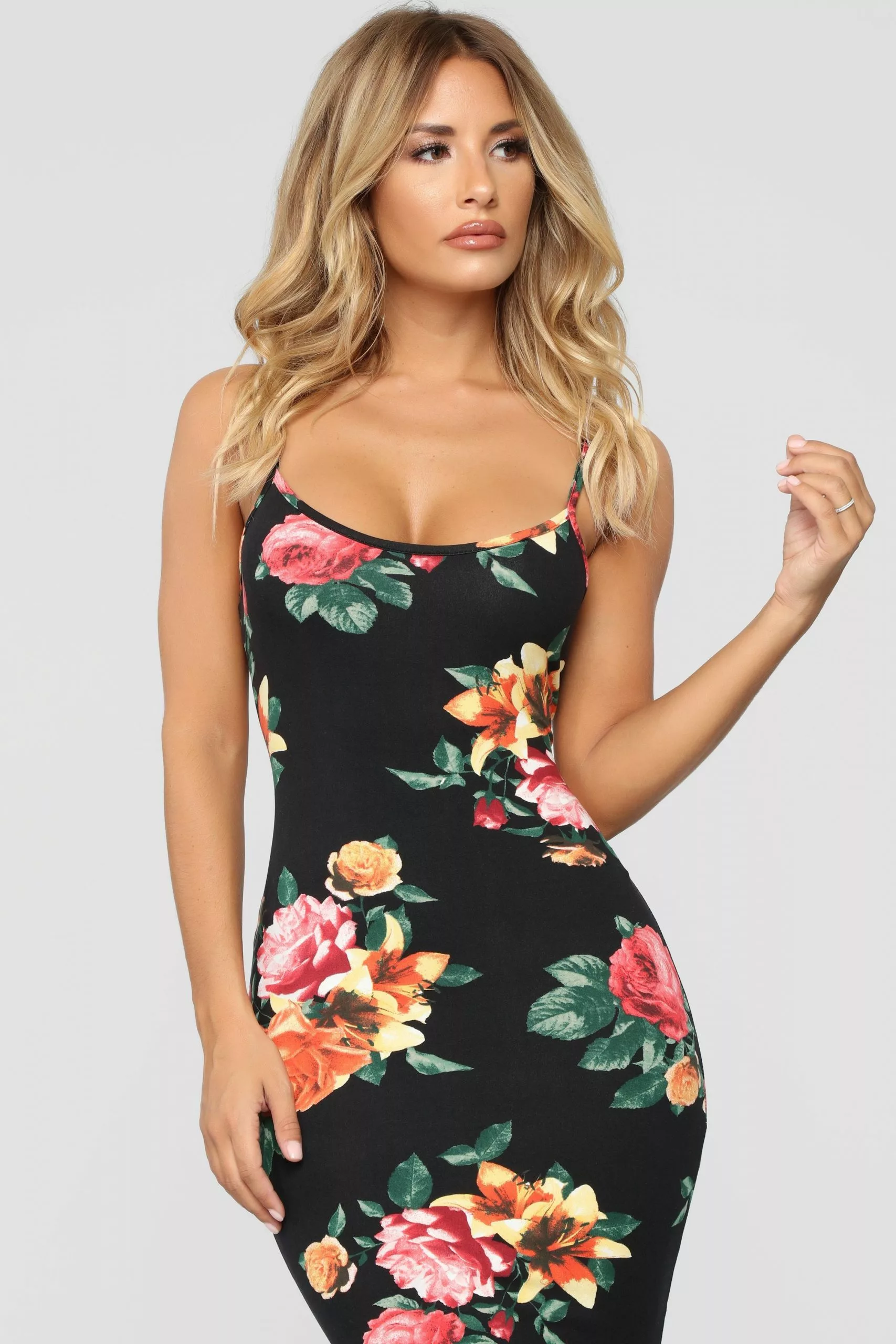 Fashion Nova Body Moves Midi Dress - Black Floral 6 Fashion Nova Body Moves Midi Dress - Black Floral - Image 4