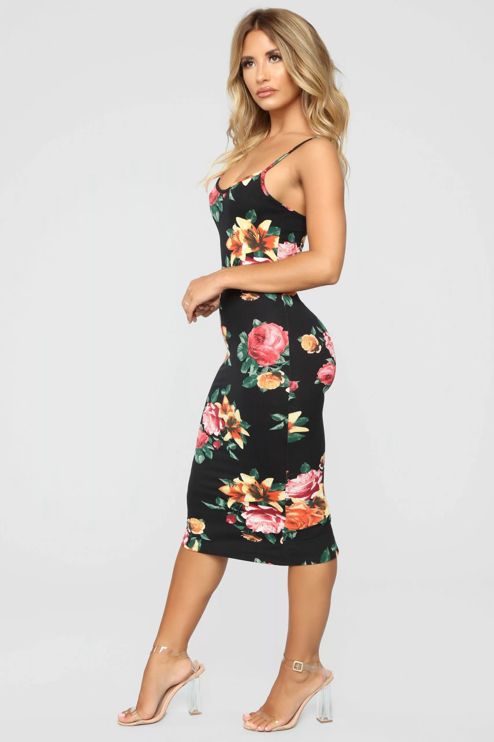 Fashion Nova Body Moves Midi Dress - Black Floral 7 Fashion Nova Body Moves Midi Dress - Black Floral - Image 5