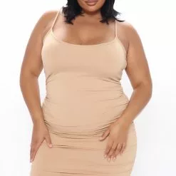 Fashion Nova Flaunting It Bodycon Midi Dress - Nude -Fashion Nova Dresses Shop 09 14 20Studio1 CE DJ 13 08 28 1 DX7233P Nude 0028 PLUS RA