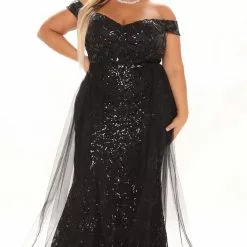 Fashion Nova Impeccable Taste Sequin Maxi Dress - Black -Fashion Nova Dresses Shop 09 14 21Studio1 ME KP 10 14 33 10 1013WP28 Black 0057 PLUS EH