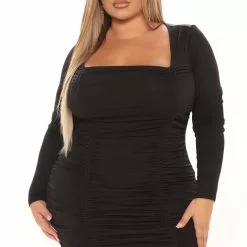 Fashion Nova Date Night Fit Mini Dress - Black -Fashion Nova Dresses Shop 09 14 21Studio1 ME KP 10 38 50 16 JD41170L Black 0045 PLUS EH