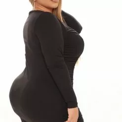 Fashion Nova Date Night Fit Mini Dress - Black -Fashion Nova Dresses Shop 09 14 21Studio1 ME KP 10 39 02 16 JD41170L Black 0050 PLUS EH