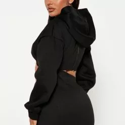Fashion Nova Harley Sweatshirt Mini Dress - Black -Fashion Nova Dresses Shop 09 14 22Studio4 ME KP 11 14 01 17 D8297C Black 14841 KS