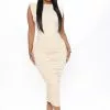 Fashion Nova One And Only Shoulder Pad Midi Dress - Cream -Fashion Nova Dresses Shop 09 15 20Studio1 CE ON 14 22 29 35 D20052 Cream 0117 RA