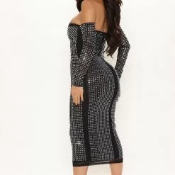 Fashion Nova Working On It Off Shoulder Midi Dress - Black -Fashion Nova Dresses Shop 09 15 21Studio2 ME KP 09 50 05 6 FNT306 Black 0176 EH