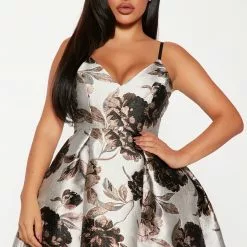 Fashion Nova Poppi Mini Dress - Ivory/combo