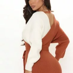 Fashion Nova Mona Colorblock Sweater Midi Dress - Rust/combo 15 Fashion Nova Mona Colorblock Sweater Midi Dress - Rust/combo -Fashion Nova Dresses Shop 09 17 21Studio2 ME KP 10 13 06 7 ID4391FN Rustcombo 0794 DC