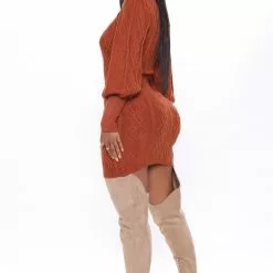 Fashion Nova Hello Cutie Sweater Mini Dress - Camel -Fashion Nova Dresses Shop 09 18 20Studio1 JP DJ 14 16 44 15 90525SK Camel 0049 EH