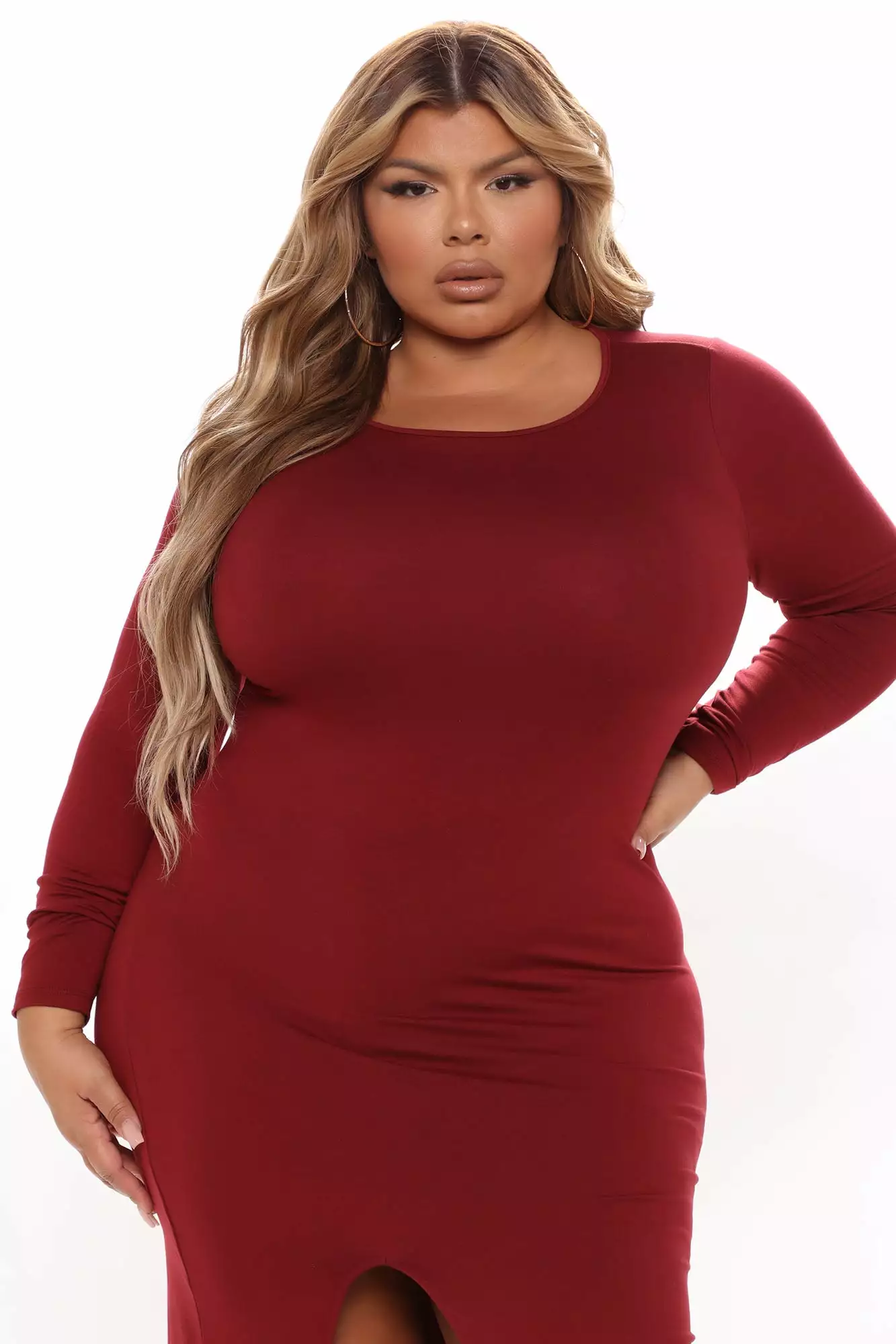 Fashion Nova Good Intentions Maxi Dress - Burgundy - Image 6