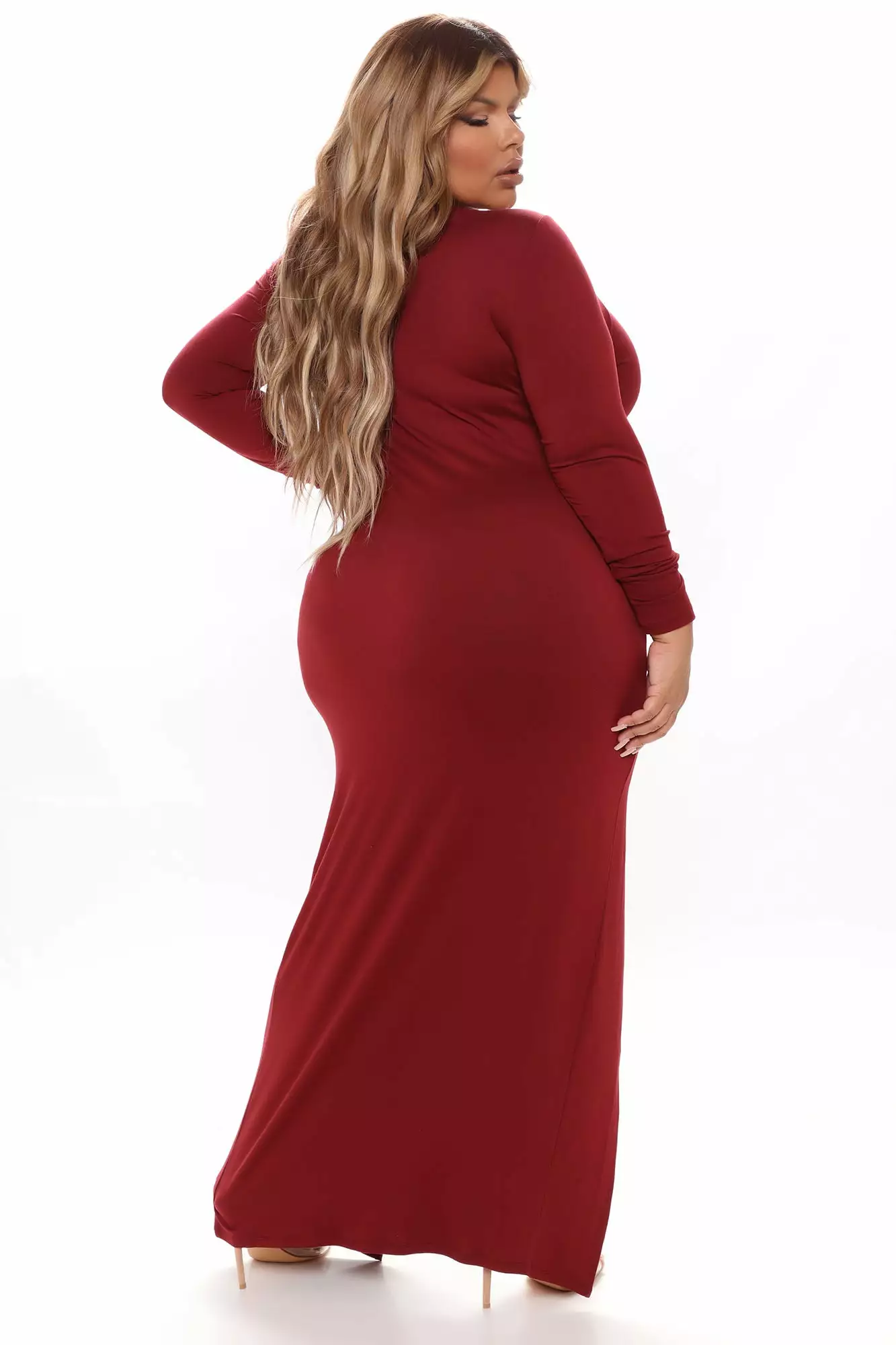 Fashion Nova Good Intentions Maxi Dress - Burgundy - Image 7