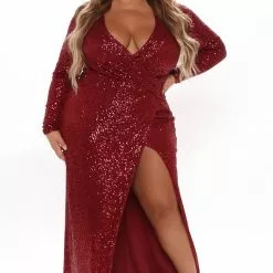 Fashion Nova Shine Away Sequin Maxi Dress - Burgundy 20 Fashion Nova Shine Away Sequin Maxi Dress - Burgundy -Fashion Nova Dresses Shop 09 20 21Studio4 JP RL 15 03 51 51 4103D Burgundy 3552 PLUS PB
