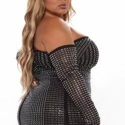 Fashion Nova Working On It Off Shoulder Midi Dress - Black -Fashion Nova Dresses Shop 09 20 21Studio4 JP RL 15 19 05 54 FNT306 Black 3598 PLUS PB