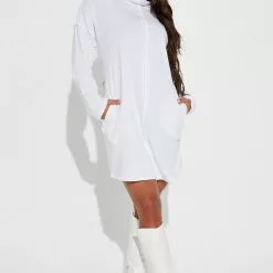 Fashion Nova Moni Sweatshirt Dress - White -Fashion Nova Dresses Shop 09 20 22Studio1 RT RL 15 56 25 57 CFD1293L White 0813 PB