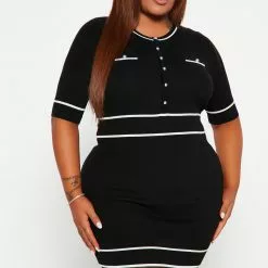Fashion Nova Keeping It Classy Mini Dress - Black/White -Fashion Nova Dresses Shop 09 20 22Studio5 KJ DJ 14 05 48 31 DI8023 BlackWhite 1131 PLUS ES