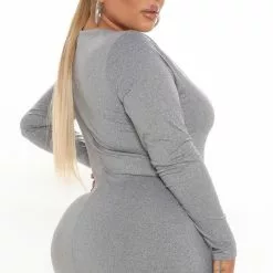Fashion Nova Amilia Double Lined Midi Dress - Heather Grey -Fashion Nova Dresses Shop 09 21 21Studio3 CE KG 13 39 33 58 JD44588L HeatherGrey 2333 PLUS KS