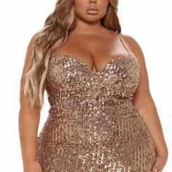 Fashion Nova Getting The Vibe Sequin Mini Dress - Bronze -Fashion Nova Dresses Shop 09 21 21Studio4 RT TB 10 40 47 11 5294D Bronze 3965 PLUS DC