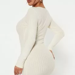 Fashion Nova Rita Ribbed Mini Dress - Cream -Fashion Nova Dresses Shop 09 21 22Studio4 ME DJ 10 30 54 14 RD47560L Cream 0089 JB