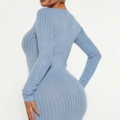 Fashion Nova Rita Ribbed Mini Dress - Light Blue -Fashion Nova Dresses Shop 09 21 22Studio4 ME DJ 10 46 53 18 RD47560L LightBlue 0123 EH