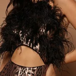 Fashion Nova Carolina Feather Embellished Maxi Dress - Black/Rose Gold 8 Fashion Nova Carolina Feather Embellished Maxi Dress - Black/Rose Gold -Fashion Nova Dresses Shop 09 21 22Studio7 SN KP 10 50 30 11 GW22C1210 BlackRoseGold 6972 SG