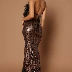 Fashion Nova Carolina Feather Embellished Maxi Dress - Black/Rose Gold 9 Fashion Nova Carolina Feather Embellished Maxi Dress - Black/Rose Gold -Fashion Nova Dresses Shop 09 21 22Studio7 SN KP 10 50 57 11 GW22C1210 BlackRoseGold 6974 SG