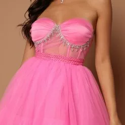 Fashion Nova Kate Embellished High Low Tulle Dress - Pink 8 Fashion Nova Kate Embellished High Low Tulle Dress - Pink -Fashion Nova Dresses Shop 09 21 22Studio7 SN KP 11 50 23 21 GW22X2079 Pink 7158 SG