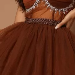 Fashion Nova Kate Embellished High Low Tulle Dress - Chocolate 8 Fashion Nova Kate Embellished High Low Tulle Dress - Chocolate -Fashion Nova Dresses Shop 09 21 22Studio7 SN KP 11 54 35 22 GW22X2079 Chocolate 7177 SG