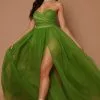 Fashion Nova Elle Tulle Gown - Chartreuse