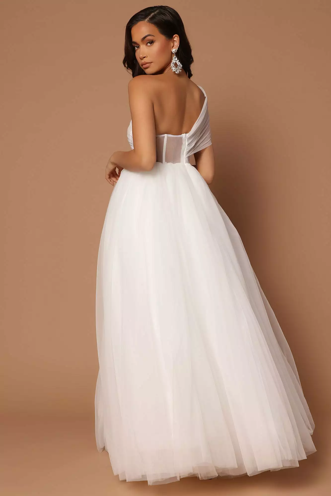 Fashion Nova Aliya Tulle Maxi Dress - White - Image 4