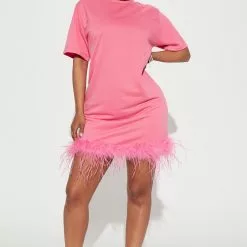 Fashion Nova Piper Feather Mini Dress - Hot Pink -Fashion Nova Dresses Shop 09 22 22Studio2 ME AC 16 15 52 30 D8322CPD HotPink 1117 JB