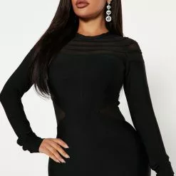 Fashion Nova Living Good Bandage Mini Dress - Black -Fashion Nova Dresses Shop 09 22 22Studio4 SN DJ 10 24 00 3 AD6513 Black 27548 PB