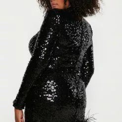 Fashion Nova Sparkle In The Night Sequin Mini Dress - Black -Fashion Nova Dresses Shop 09 22 22Studio5 RM CM 13 57 55 23 GW22X2036 Black 1471 PLUS JB