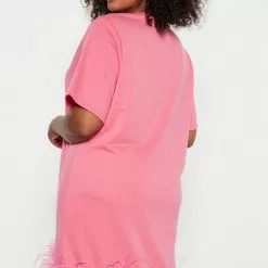 Fashion Nova Piper Feather Mini Dress - Hot Pink -Fashion Nova Dresses Shop 09 22 22Studio5 RM CM 14 44 47 32 D8322CPD HotPink 1641 PLUS WG