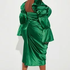 Fashion Nova Khloe Satin Midi Dress - Hunter -Fashion Nova Dresses Shop 09 23 22Studio1 KJ DJ 11 17 56 7 BD3096 Hunter 2477 PLUS PB