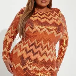 Fashion Nova Sarita Sequin Mini Dress - Orange -Fashion Nova Dresses Shop 09 23 22Studio1 KJ DJ 11 37 51 10 5638D Orange 2511 PLUS ES