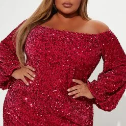 Fashion Nova Alexa Sequin Dress Set - Fuchsia -Fashion Nova Dresses Shop 09 23 22Studio1 KJ DJ 13 24 14 18 DP8293C Fuchsia 2602 PLUS JB