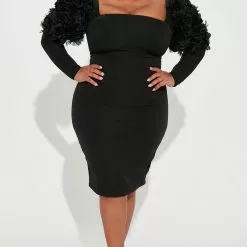 Fashion Nova Nicky Midi Dress - Black -Fashion Nova Dresses Shop 09 26 22Studio1 KJ DJ 10 58 20 3 BD3036 Black 3188 PLUS EH